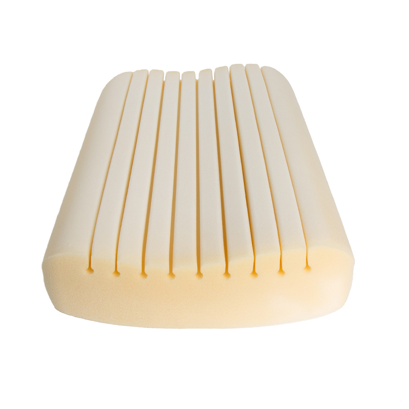 How does the wave structure of the Beige Wave Growth Pillow effectively distribute head pressure to aid sleep?