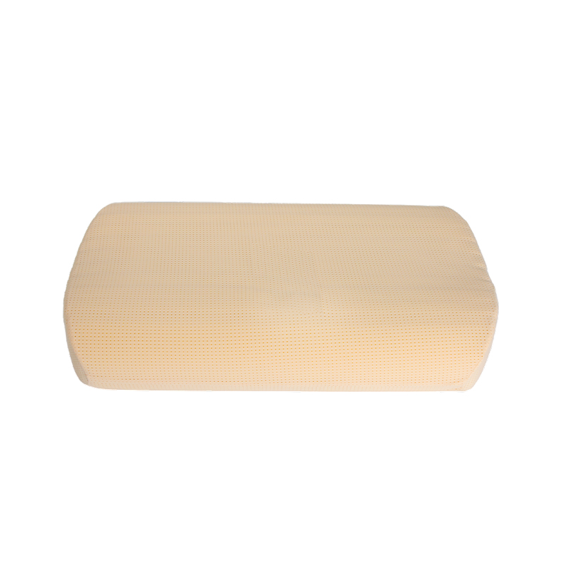 How does the wave contour of the pillow support neck alignment?